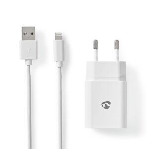 Oplader | 12 W | 1x 2.4 A | Outputs: 1 | USB-A | Lightning 8-Pins (Los) Kabel | 1.00 m | Single Voltage Output | Wit