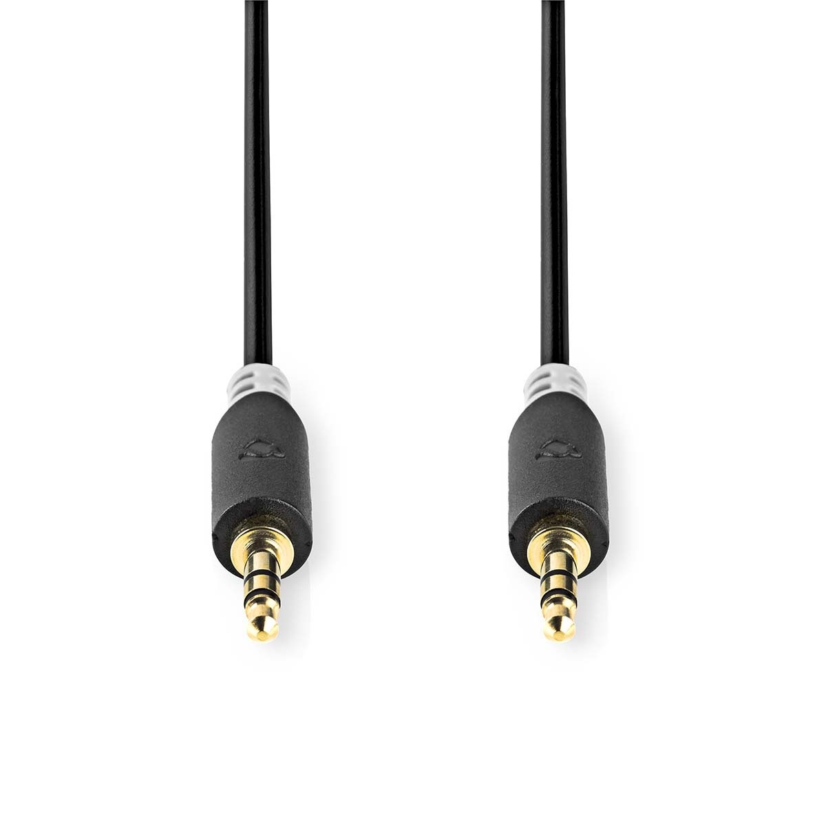 Nedis 3,5mm Jack stereo audio kabel / zwart - 2 meter - Afbeelding 2
