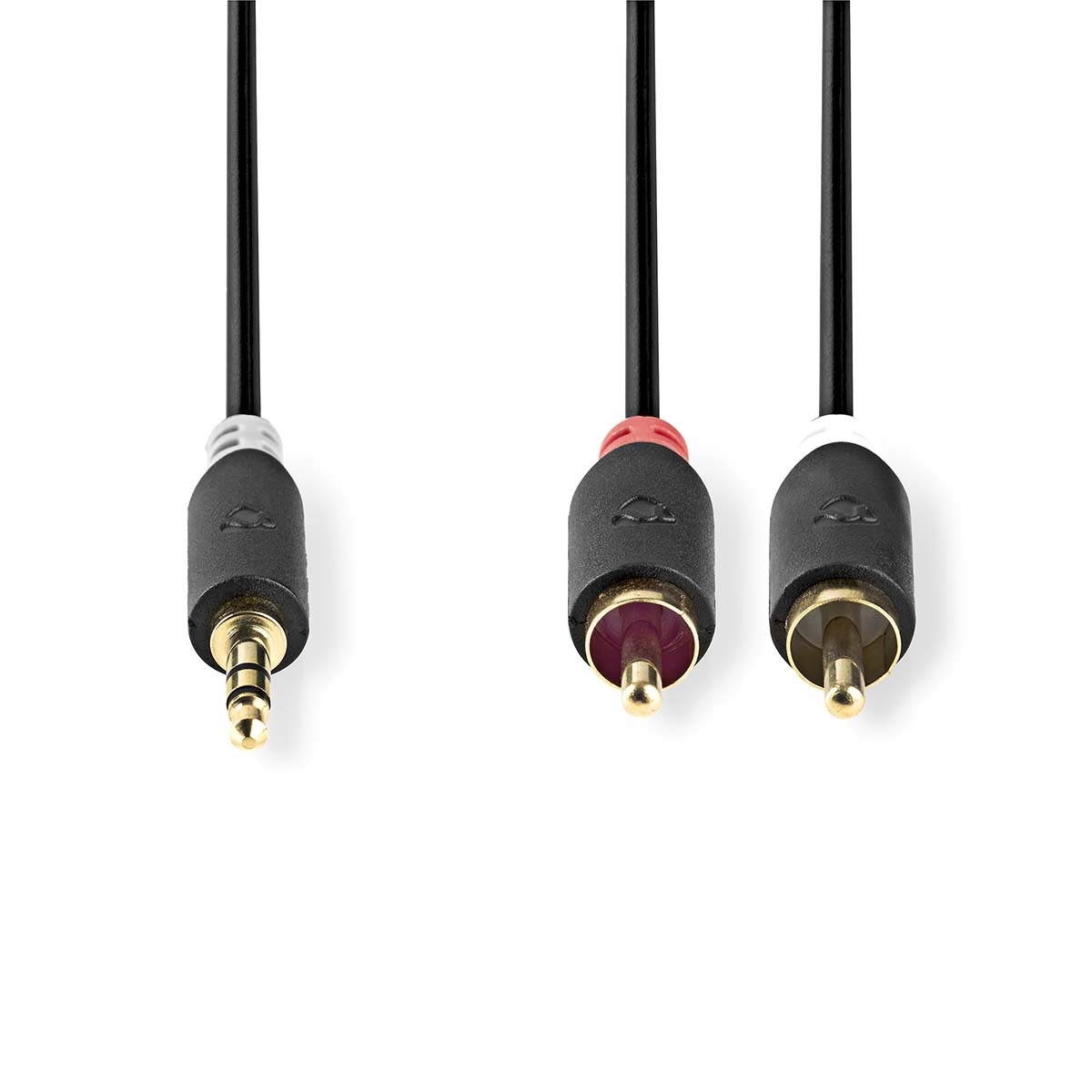 Nedis 3,5mm Jack - Tulp stereo audio kabel / zwart - 2 meter - Afbeelding 2
