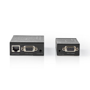 VGA Extender | VGA / Audio | Afstand tot: 300 m | Cat5e / Cat6 | 1920x1200 | Euro / Type-C (CEE 7/16)