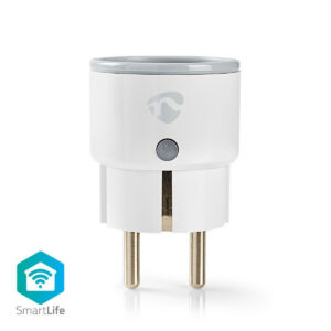 SmartLife Slimme Stekker | Wi-Fi | IP21 | Energiemeter | 2500 W | Randaarde stekker / Type F (CEE 7/7) | -10 - 40 °C | Android™ / IOS | Wit | 1 Stuks