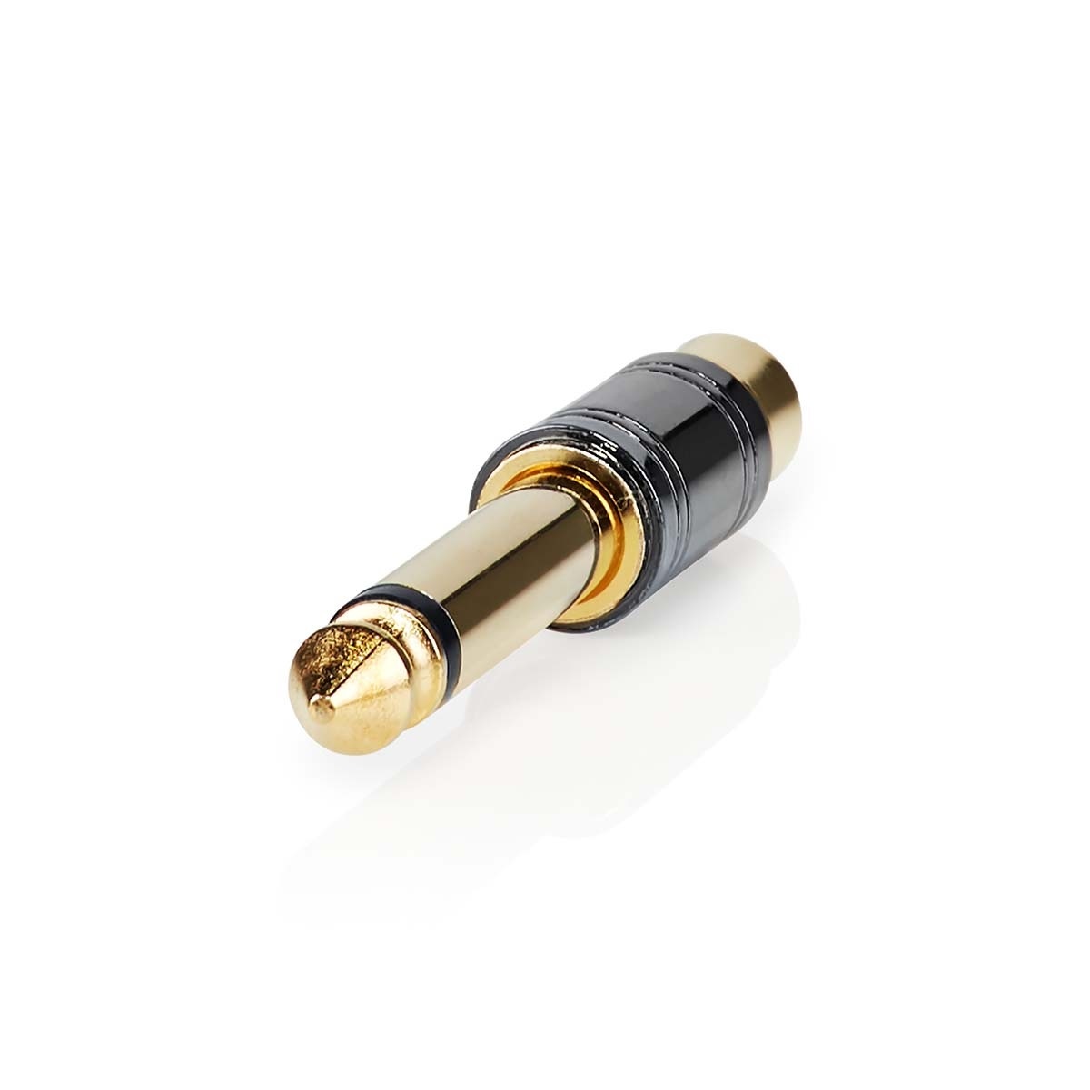 Nedis Premium 6,35mm Jack mono (m) - Tulp mono (v) audio adapter / aluminium - Afbeelding 2