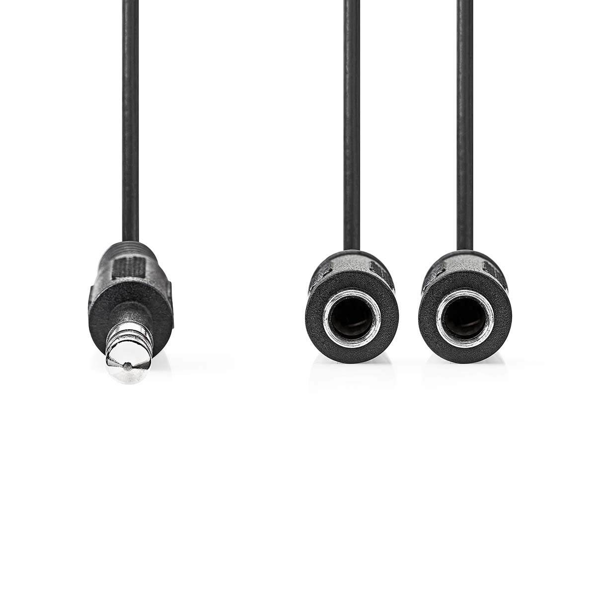 Nedis 6,35mm Jack stereo audio splitter / zwart - 0,20 meter - Afbeelding 2