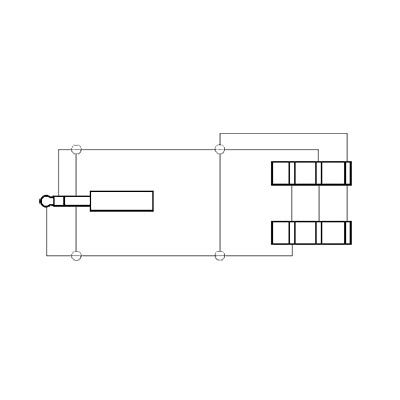 Nedis 6,35mm Jack stereo audio splitter / zwart - 0,20 meter - Afbeelding 3