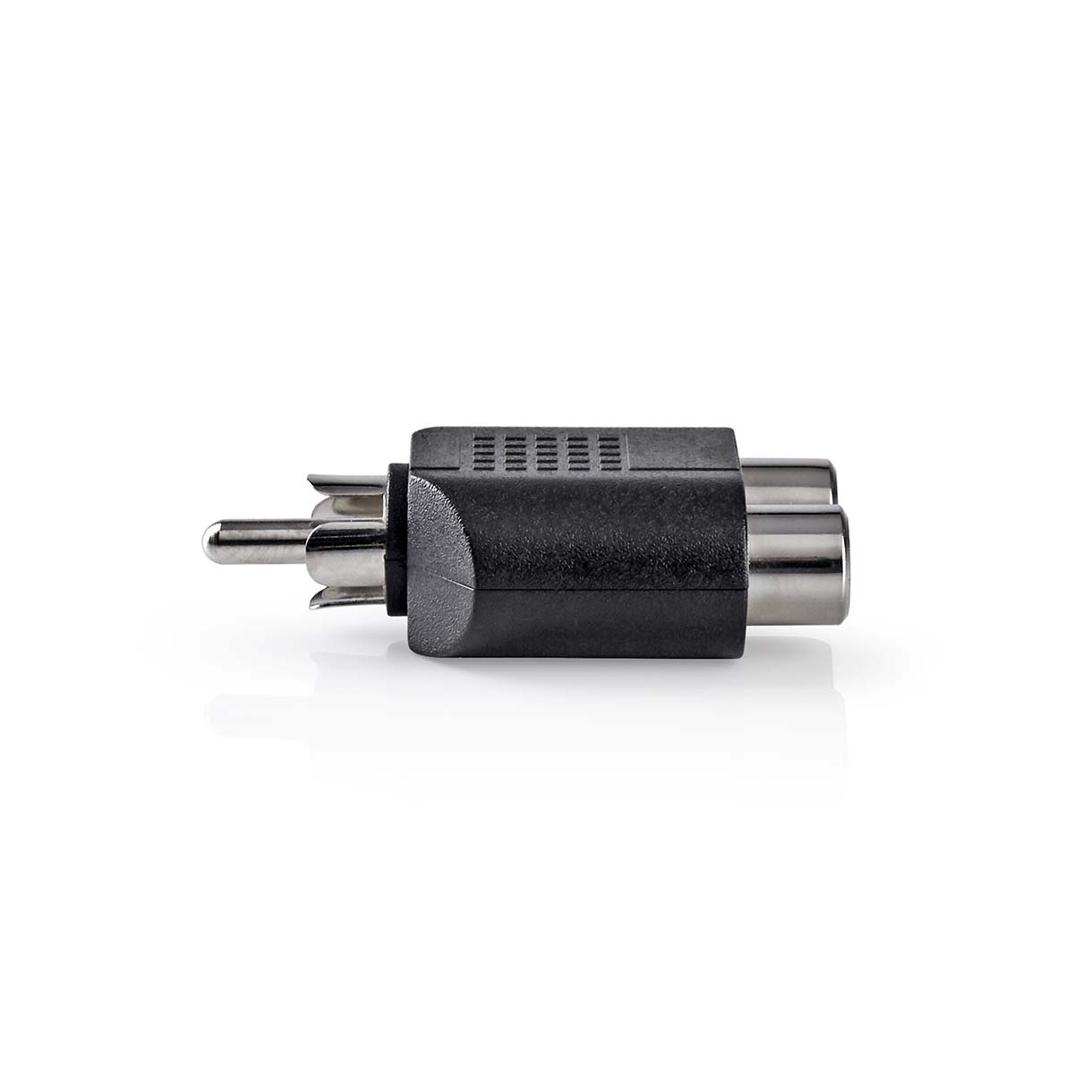 Subwoofer/Tulp mono (m) - Tulp stereo (v) audio adapter / zwart - Afbeelding 2