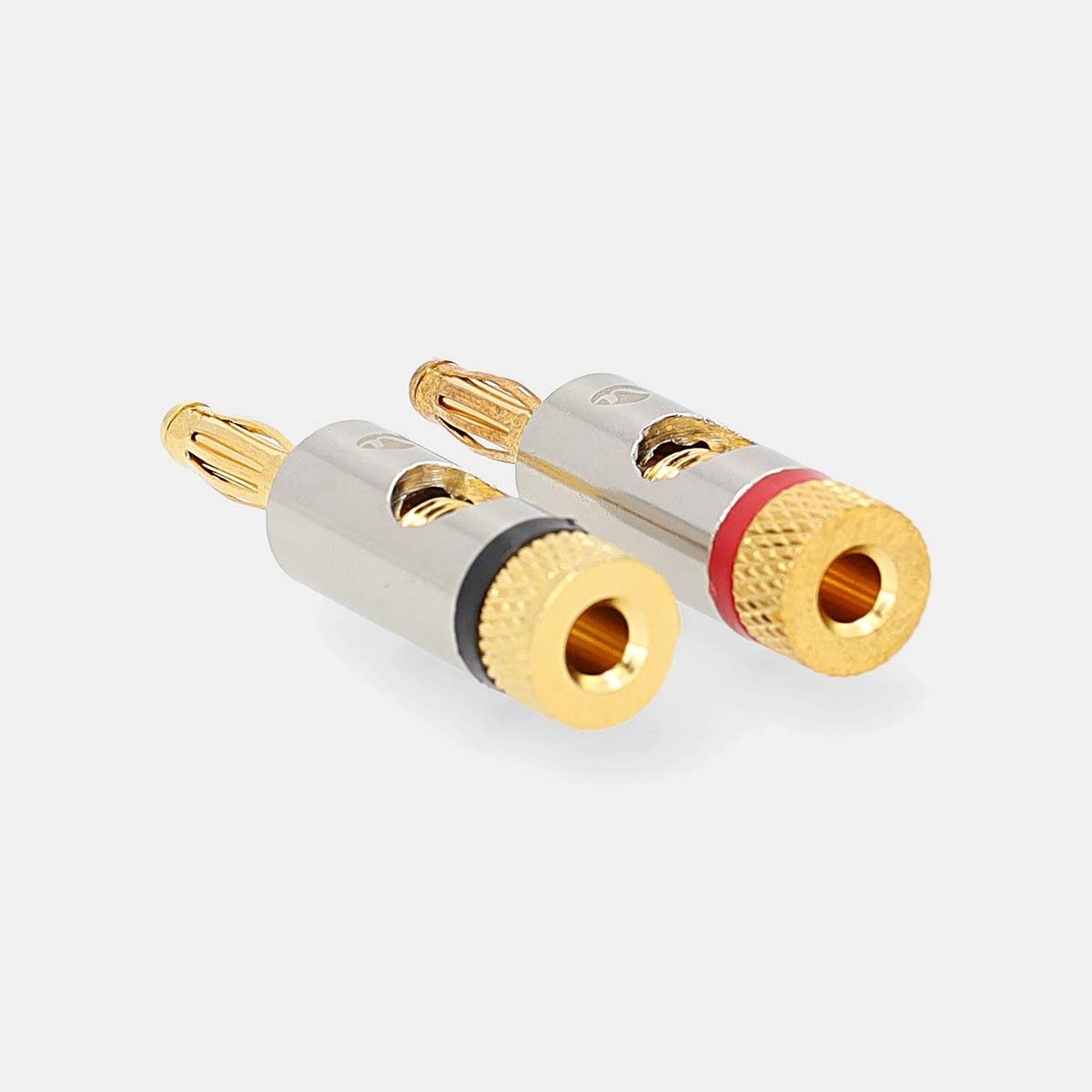 Banaanstekker | Recht | Male | Verguld | Schroef | Diameter kabelinvoer: 3.0 mm | Metaal | Goud | 2 Stuks | Cover Window Box - Afbeelding 2