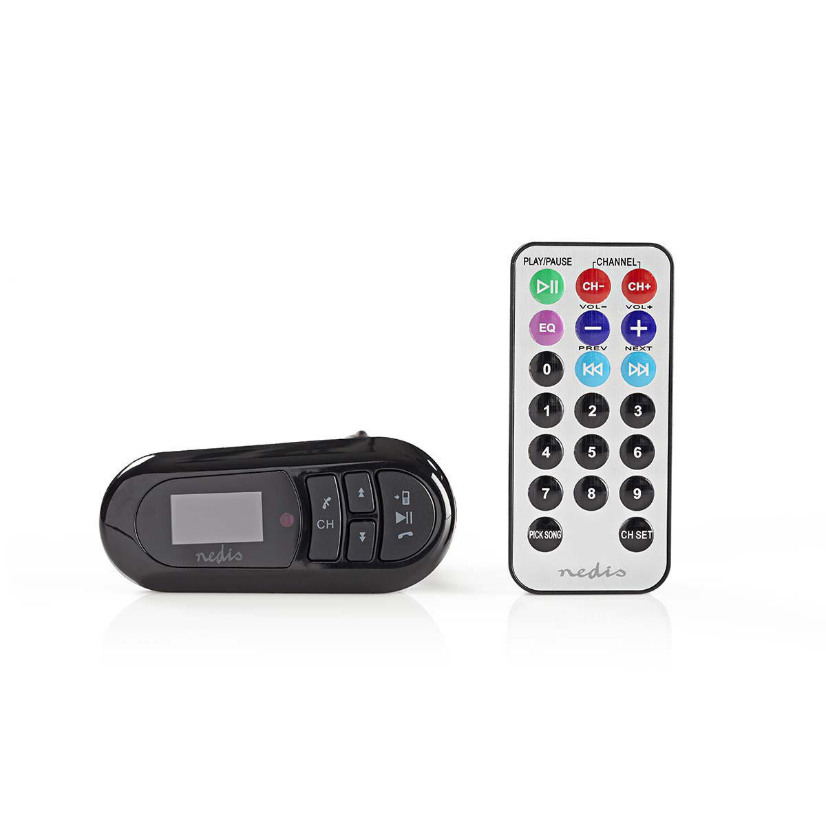 FM-Audiotransmitter voor Auto | Zwanenhals | Handsfree bellen | 0.4 " | LCD-Scherm | Bluetooth® | 5.0 V DC / 0.5 A | Google Assistant / Siri | Zwart - Afbeelding 2