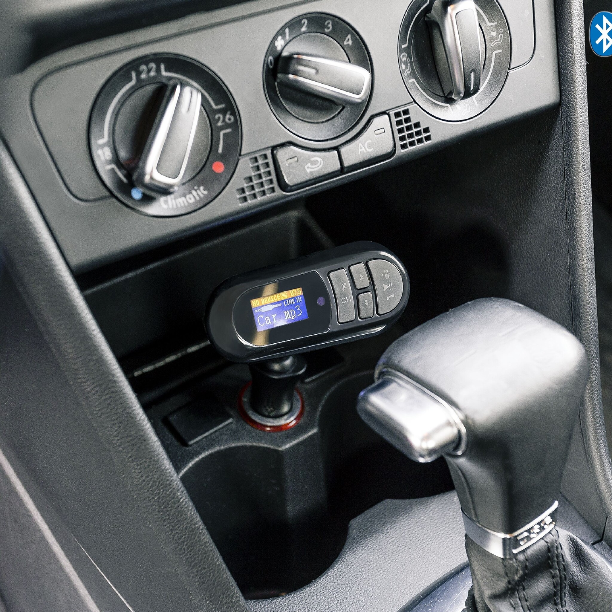 FM-Audiotransmitter voor Auto | Zwanenhals | Handsfree bellen | 0.4 " | LCD-Scherm | Bluetooth® | 5.0 V DC / 0.5 A | Google Assistant / Siri | Zwart - Afbeelding 4