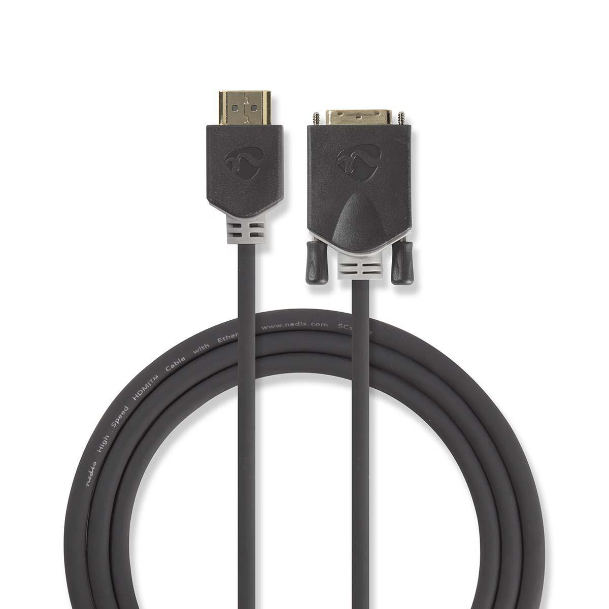 Nedis DVI-D Dual Link - HDMI kabel - 2 meter - Afbeelding 2