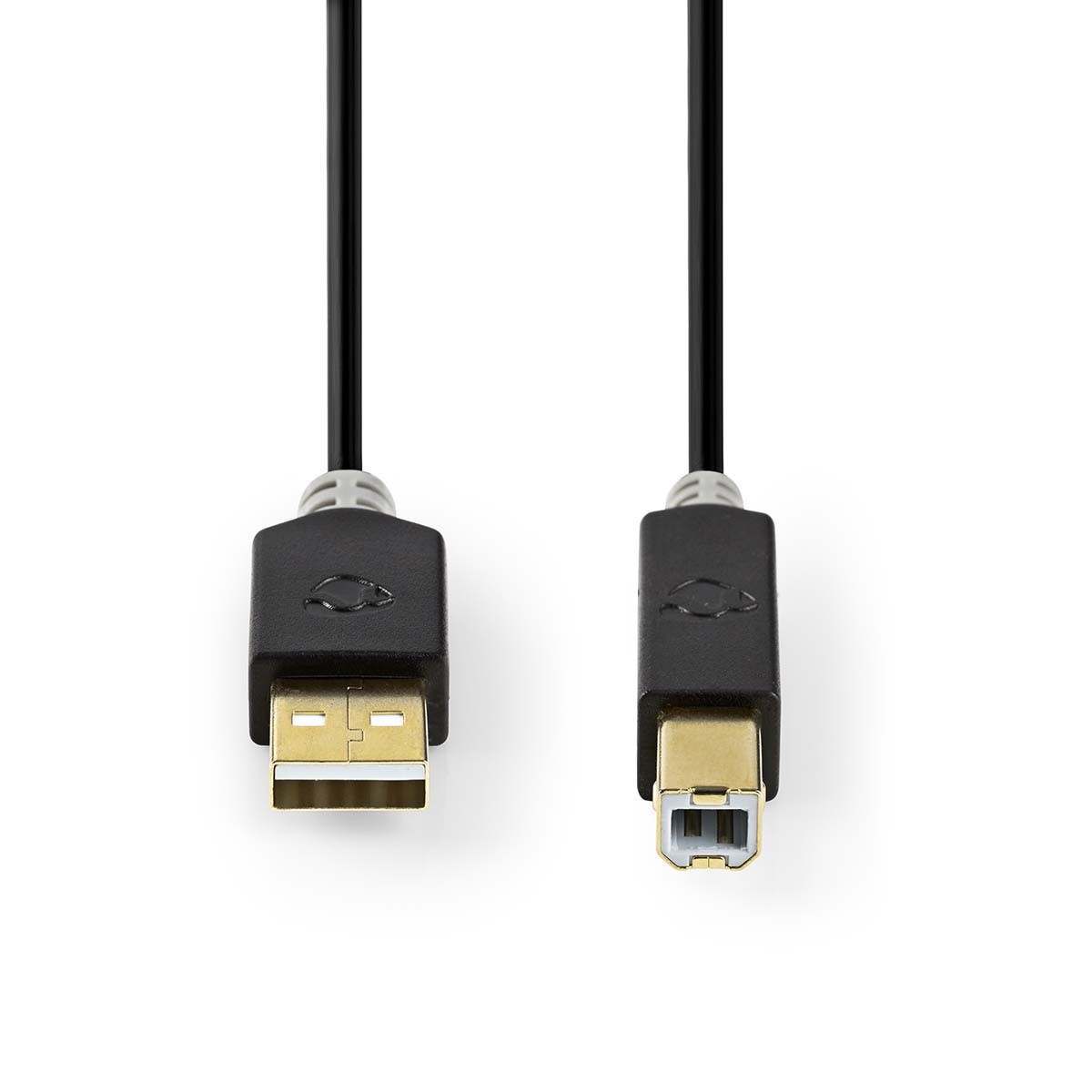 Nedis USB naar USB-B kabel - USB2.0 - tot 2A / zwart - 1 meter - Afbeelding 2