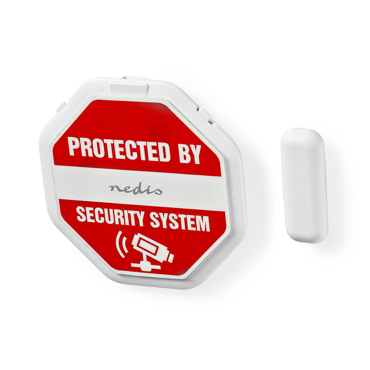 Deur- en raamalarm met sirene | Magnetische sensor | Batterij Gevoed | 2x CR2032 | 85 dB | Wit