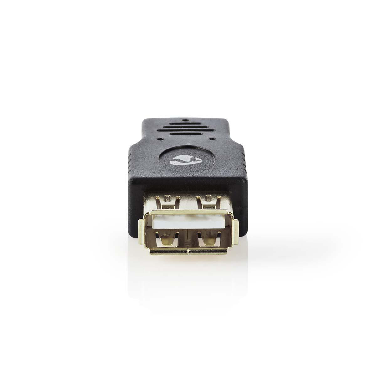 Nedis USB Micro B (m) - USB-A (v) adapter - USB2.0 / zwart - Afbeelding 2