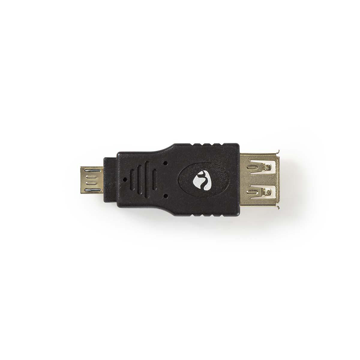 Nedis USB Micro B (m) - USB-A (v) adapter - USB2.0 / zwart - Afbeelding 3
