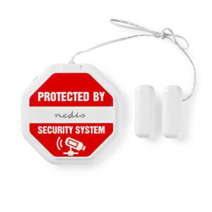 Deur- en raamalarm met sirene | Glasbreuksensor / Magnetische sensor | Batterij Gevoed | 2x CR2032 | 85 dB | Wit