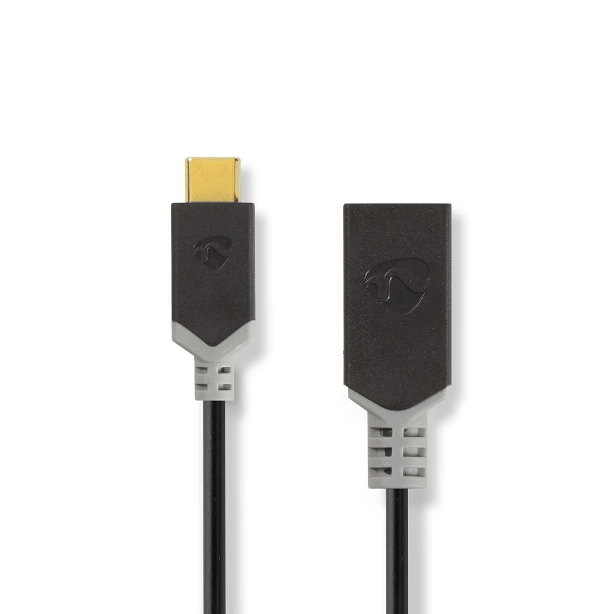 Nedis USB-C (m) - USB-A (v) adapter - USB3.0 / zwart - 0,15 meter - Afbeelding 2