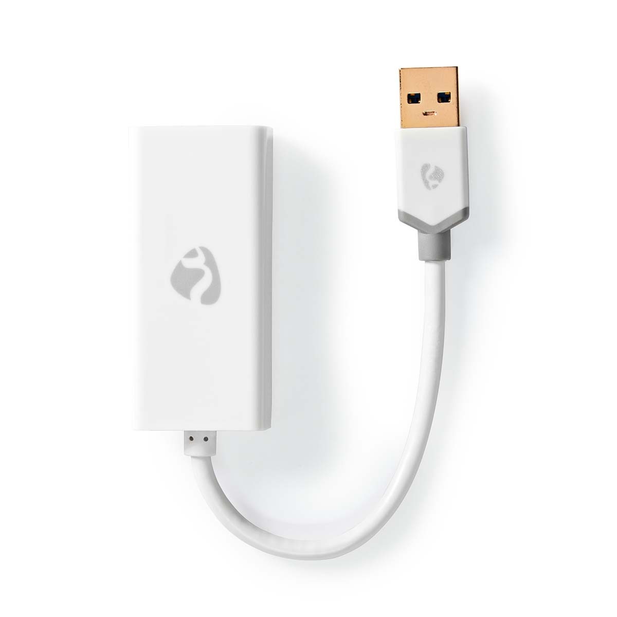 Nedis USB-A naar RJ45 Gigabit Ethernet LAN adapter - USB3.0 - CAT6 / wit - 0,20 meter - Afbeelding 2