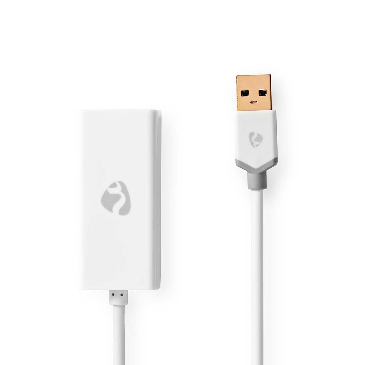 Nedis USB-A naar RJ45 Gigabit Ethernet LAN adapter - USB3.0 - CAT6 / wit - 0,20 meter - Afbeelding 3