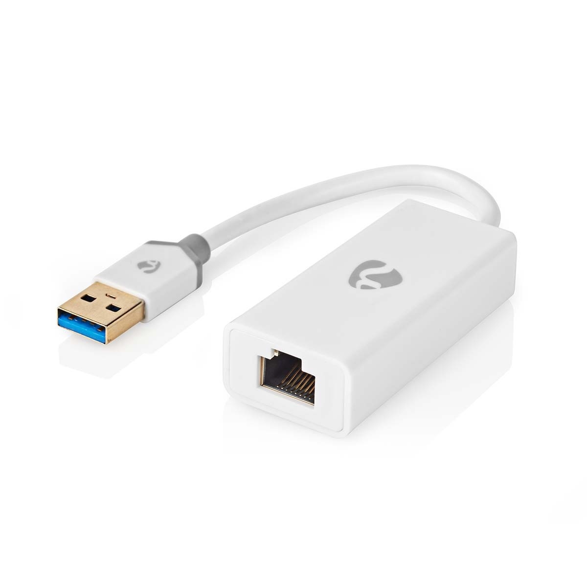 Nedis USB-A naar RJ45 Gigabit Ethernet LAN adapter - USB3.0 - CAT6 / wit - 0,20 meter - Afbeelding 4