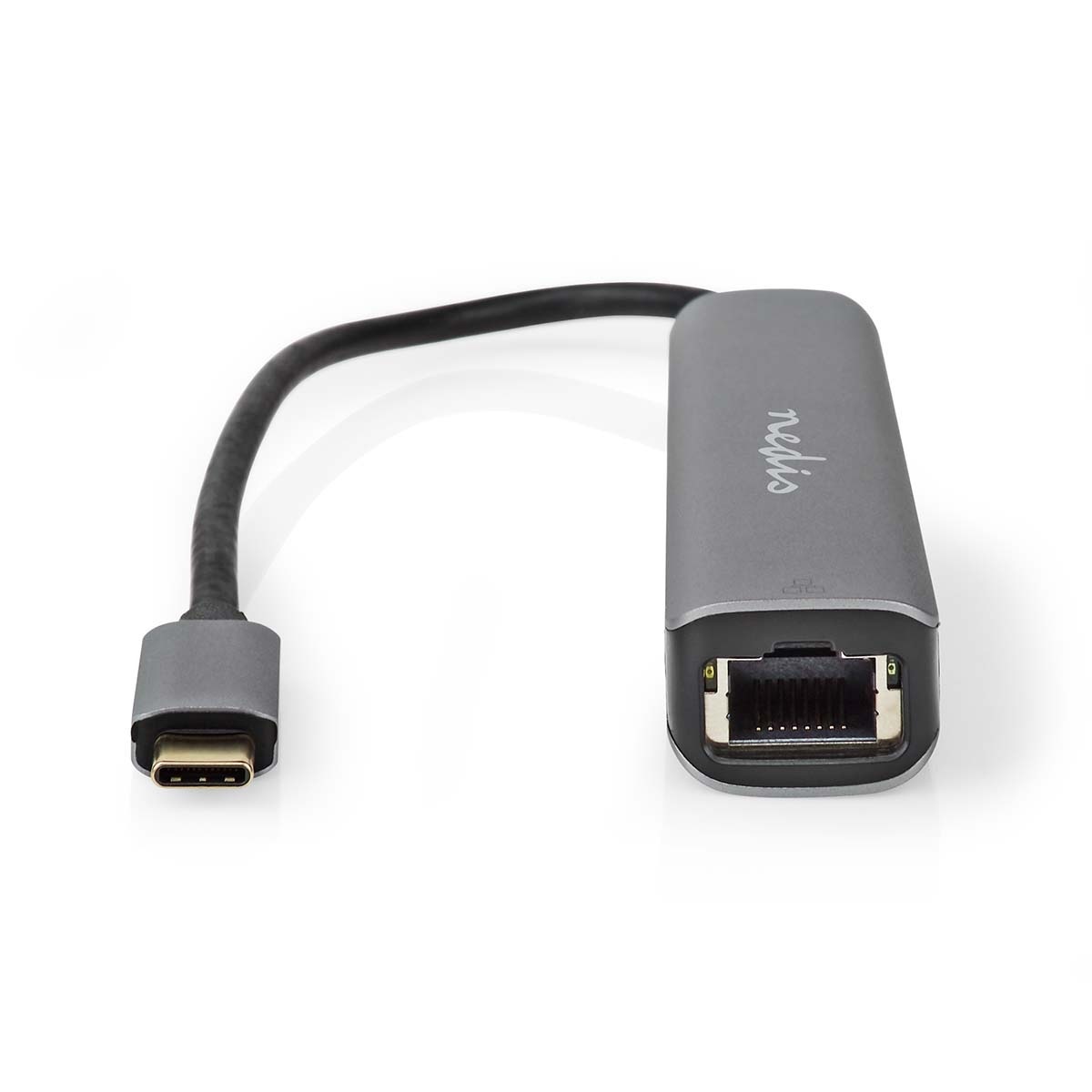 Nedis USB-C naar HDMI 4K 60Hz, USB-A, USB-C PD 100W en RJ45 adapter / grijs - 0,20 meter - Afbeelding 3
