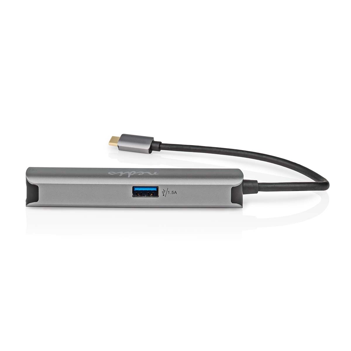 Nedis USB-C naar HDMI 4K 60Hz, USB-A, USB-C PD 100W en RJ45 adapter / grijs - 0,20 meter - Afbeelding 4