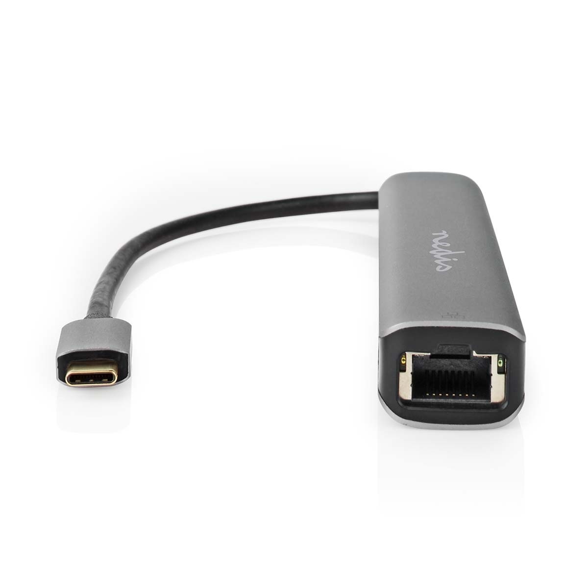 Nedis USB-C naar HDMI 4K 60Hz, USB-A, USB-C, USB-C PD 100W en RJ45 adapter / grijs - 0,20 meter - Afbeelding 2