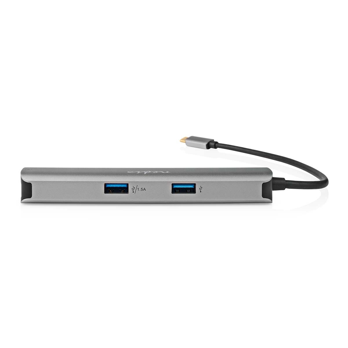Nedis USB-C naar HDMI 4K 60Hz, USB-A, USB-C, USB-C PD 100W en RJ45 adapter / grijs - 0,20 meter - Afbeelding 3