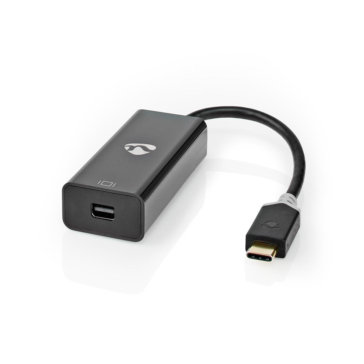 Nedis USB-C naar Mini DisplayPort adapter met DP Alt Mode (4K 60 Hz) / zwart - 0,15 meter - Afbeelding 3