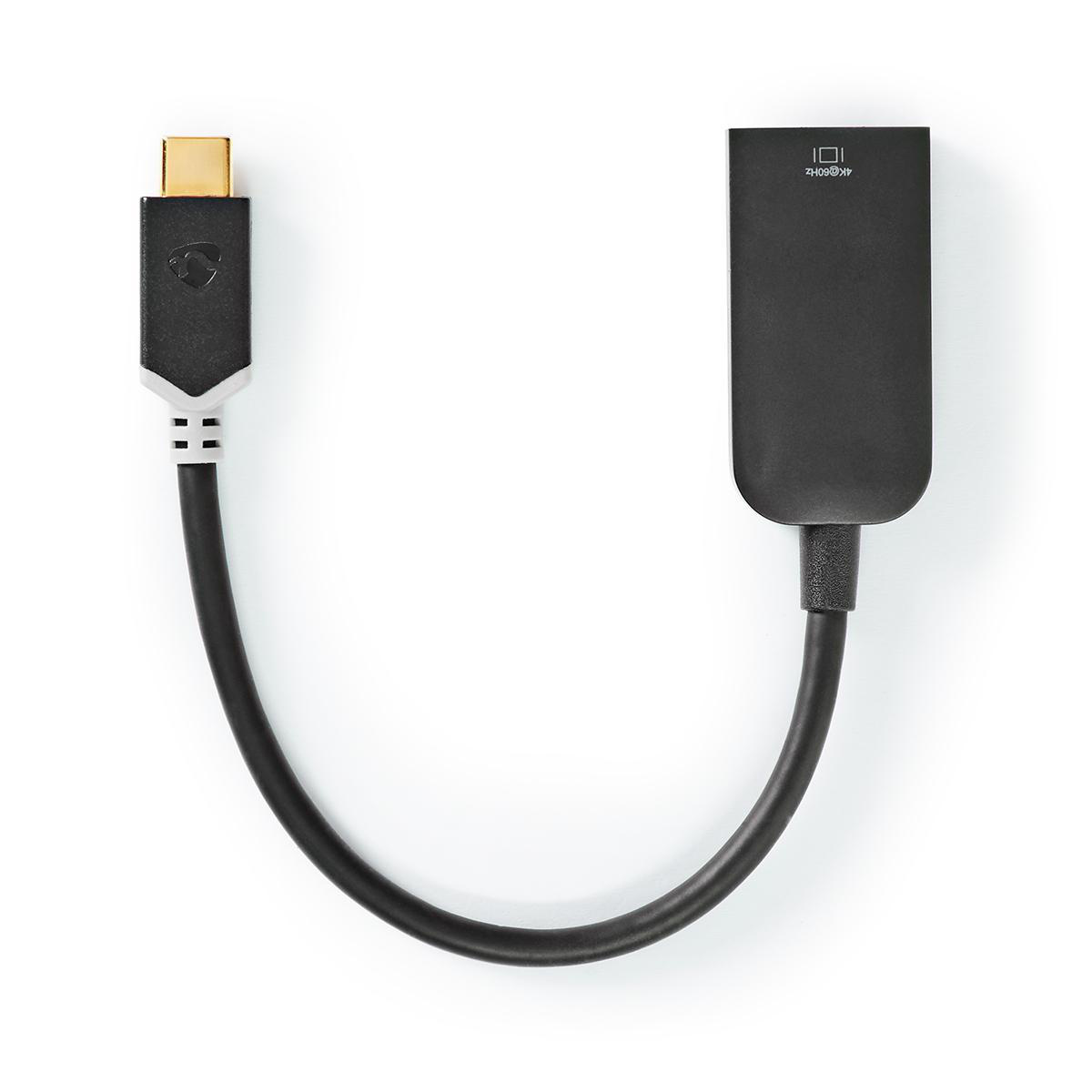 Nedis USB-C naar HDMI 4K 60Hz adapter / zwart - 0,20 meter - Afbeelding 2