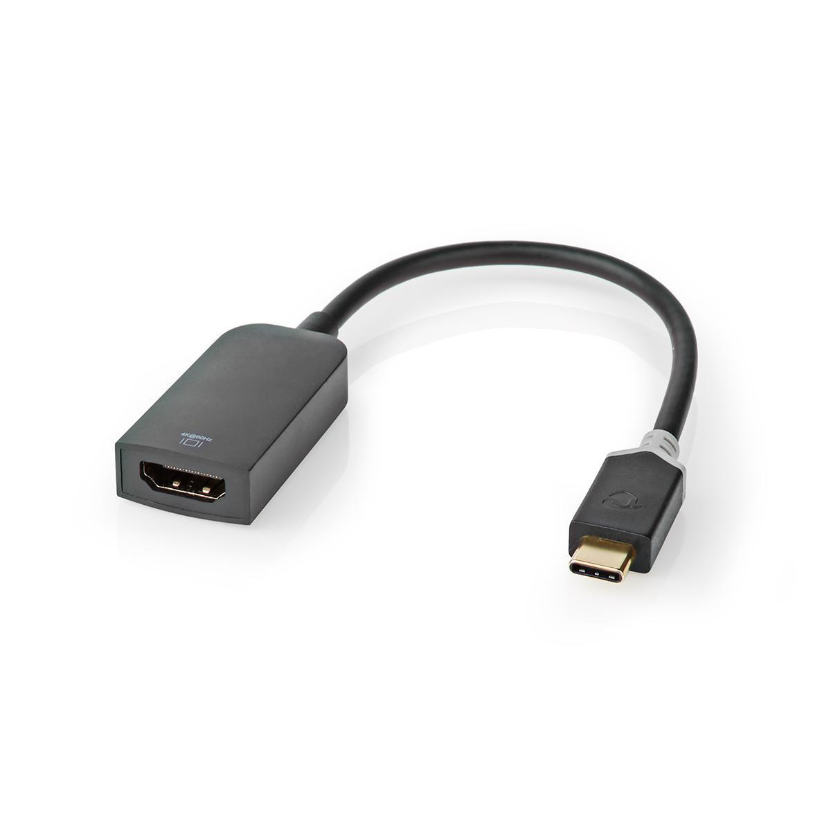 Nedis USB-C naar HDMI 4K 60Hz adapter / zwart - 0,20 meter - Afbeelding 3