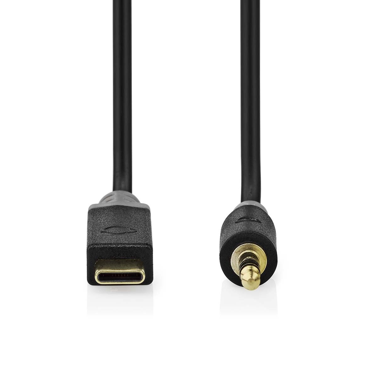 Nedis USB-C naar 3,5mm Jack audio kabel - actief / zwart - 1 meter - Afbeelding 2