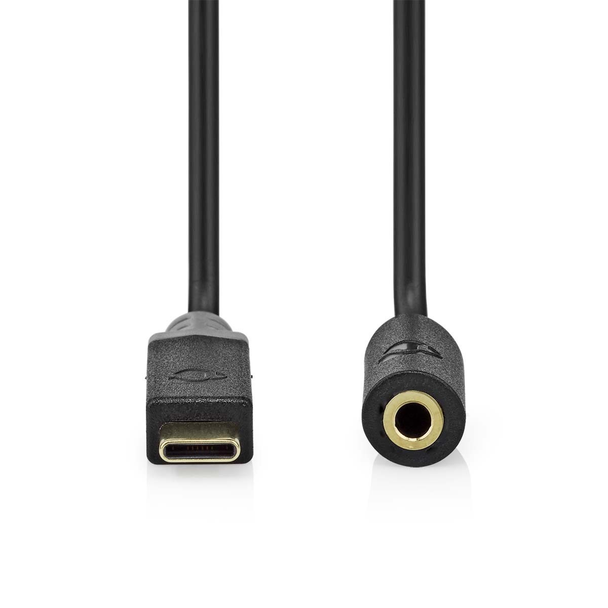 Nedis USB-C naar 3,5mm Jack audio adapter - actief / zwart - 1 meter - Afbeelding 2