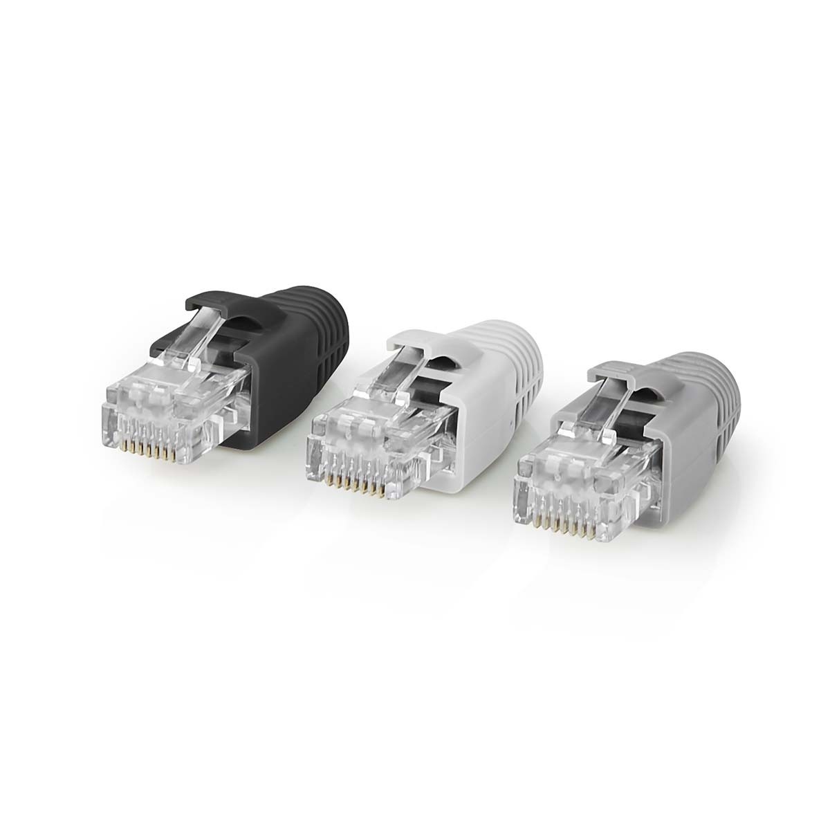 Nedis RJ45 krimp connectoren (UTP) met doorsteekmontage voor CAT6 netwerkkabel (vast/flexibel) - 10 stuks (incl. huls) - Afbeelding 2
