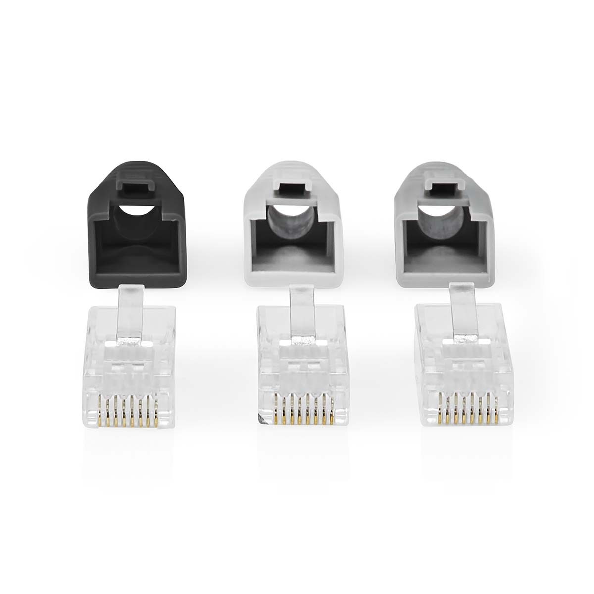 Nedis RJ45 krimp connectoren (UTP) met doorsteekmontage voor CAT6 netwerkkabel (vast/flexibel) - 10 stuks (incl. huls) - Afbeelding 3