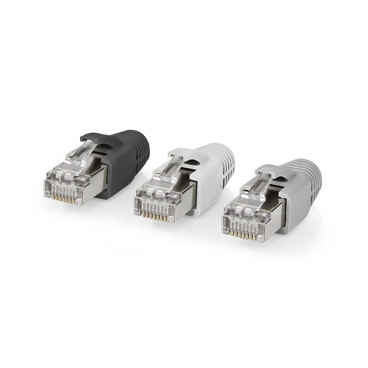 Nedis RJ45 krimp connectoren (STP) met doorsteekmontage voor CAT6 netwerkkabel (vast/flexibel) - 10 stuks (incl. huls) - Afbeelding 2