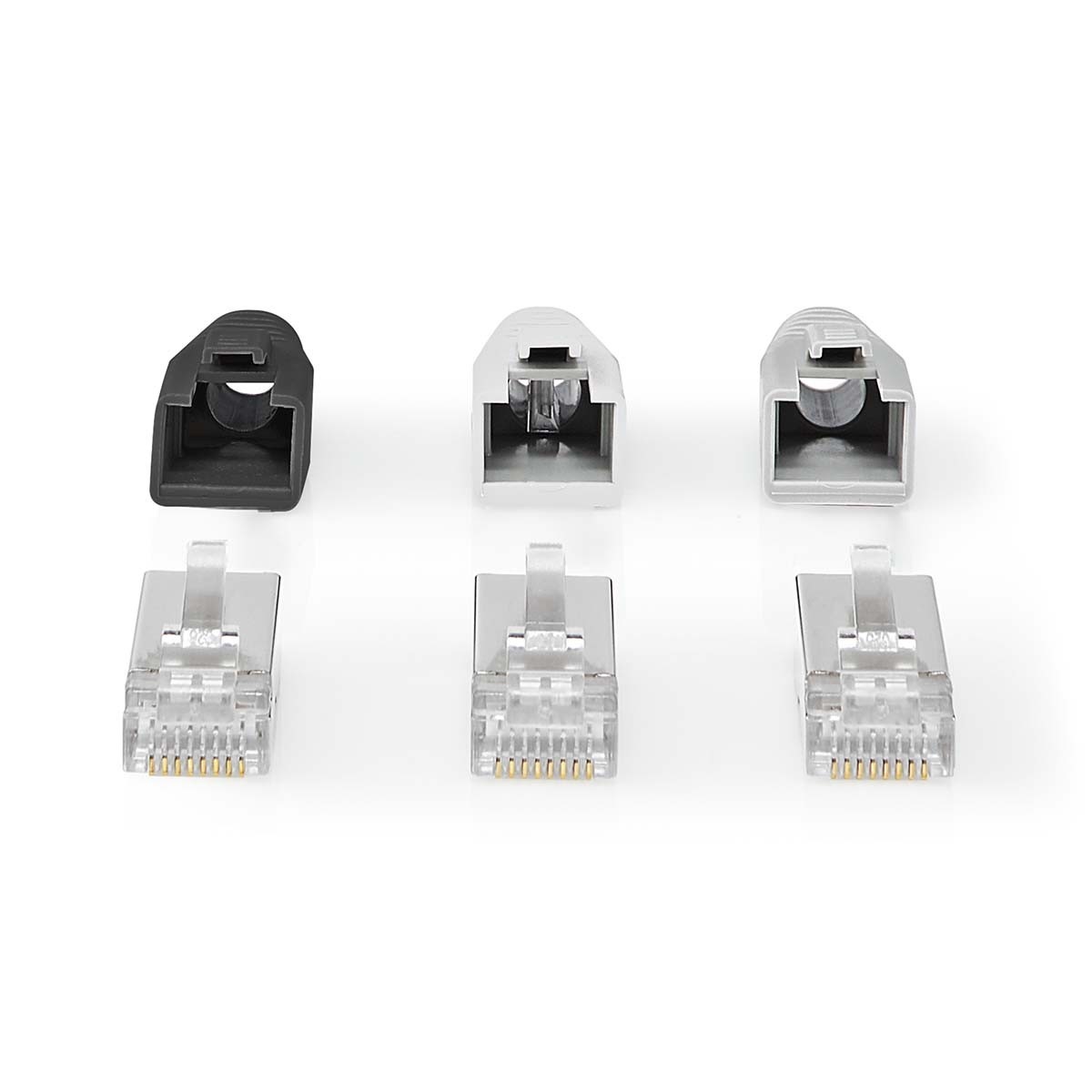 Nedis RJ45 krimp connectoren (STP) met doorsteekmontage voor CAT6a netwerkkabel (vast/flexibel) - 10 stuks (incl. huls) - Afbeelding 3