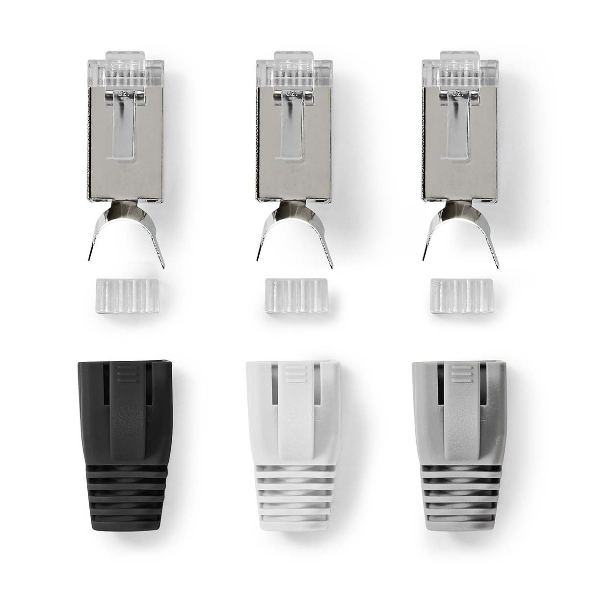 Nedis RJ45 krimp connectoren (STP) met doorsteekmontage voor CAT7 netwerkkabel (vast/flexibel) - 10 stuks (incl. huls) - Afbeelding 5
