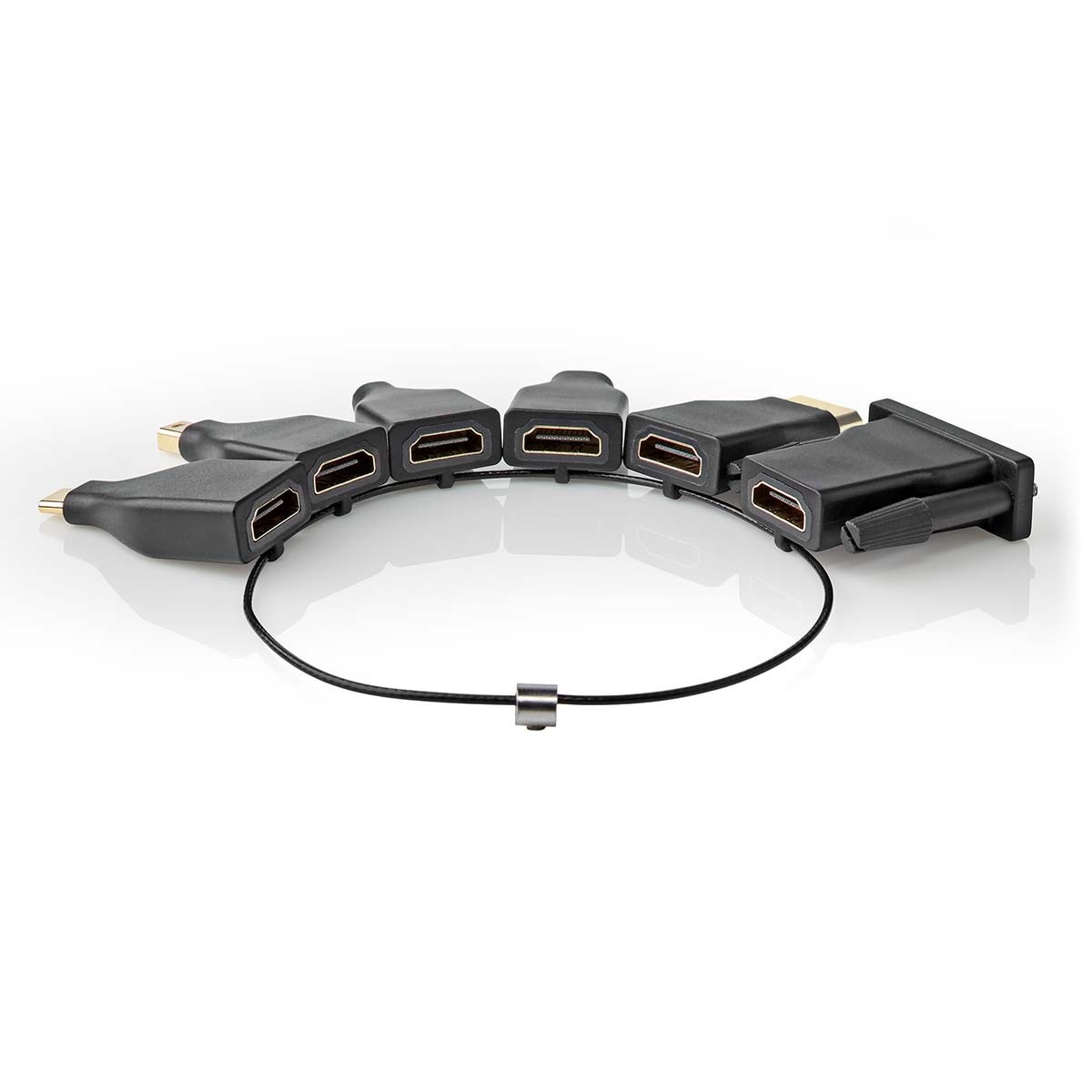 Nedis multi-adapter kit voor HDMI schermen / zwart - Afbeelding 2