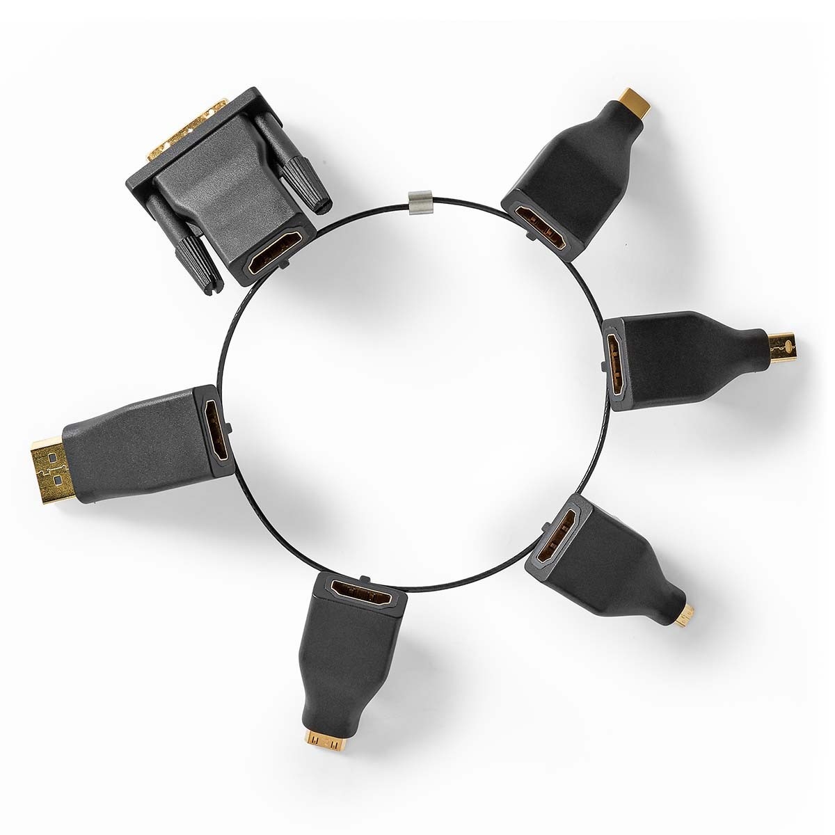 Nedis multi-adapter kit voor HDMI schermen / zwart - Afbeelding 3