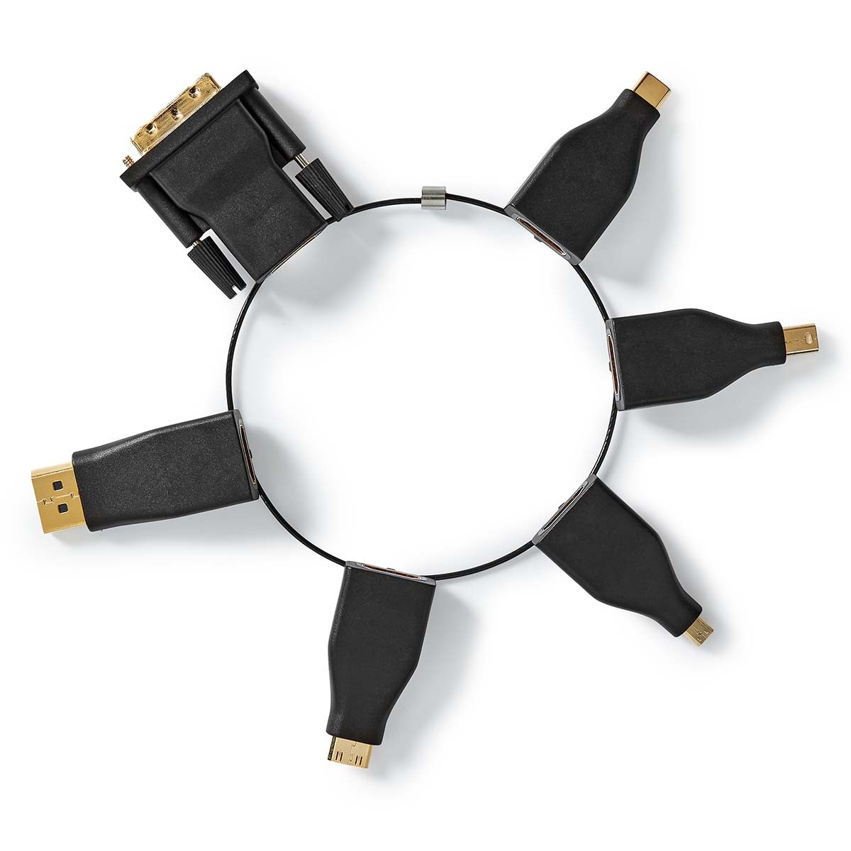 Nedis multi-adapter kit voor HDMI schermen / zwart - Afbeelding 4