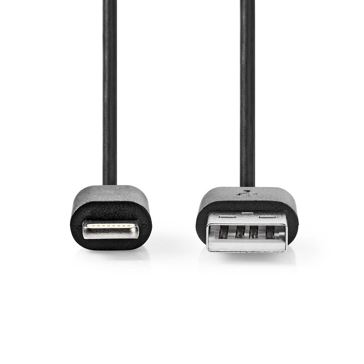 Nedis 8-pins Lightning naar USB-A kabel - USB2.0 - tot 2,4A / zwart - 2 meter - Afbeelding 2