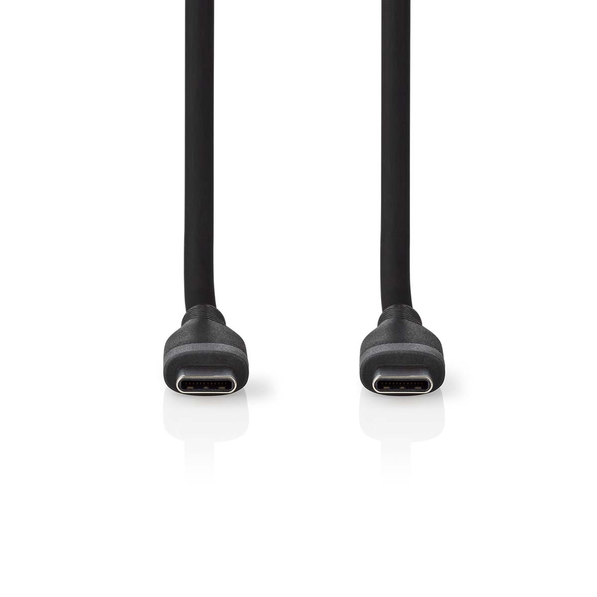 Nedis USB-C naar USB-C siliconen kabel - USB2.0 - PD 60W / zwart - 1,5 meter - Afbeelding 2