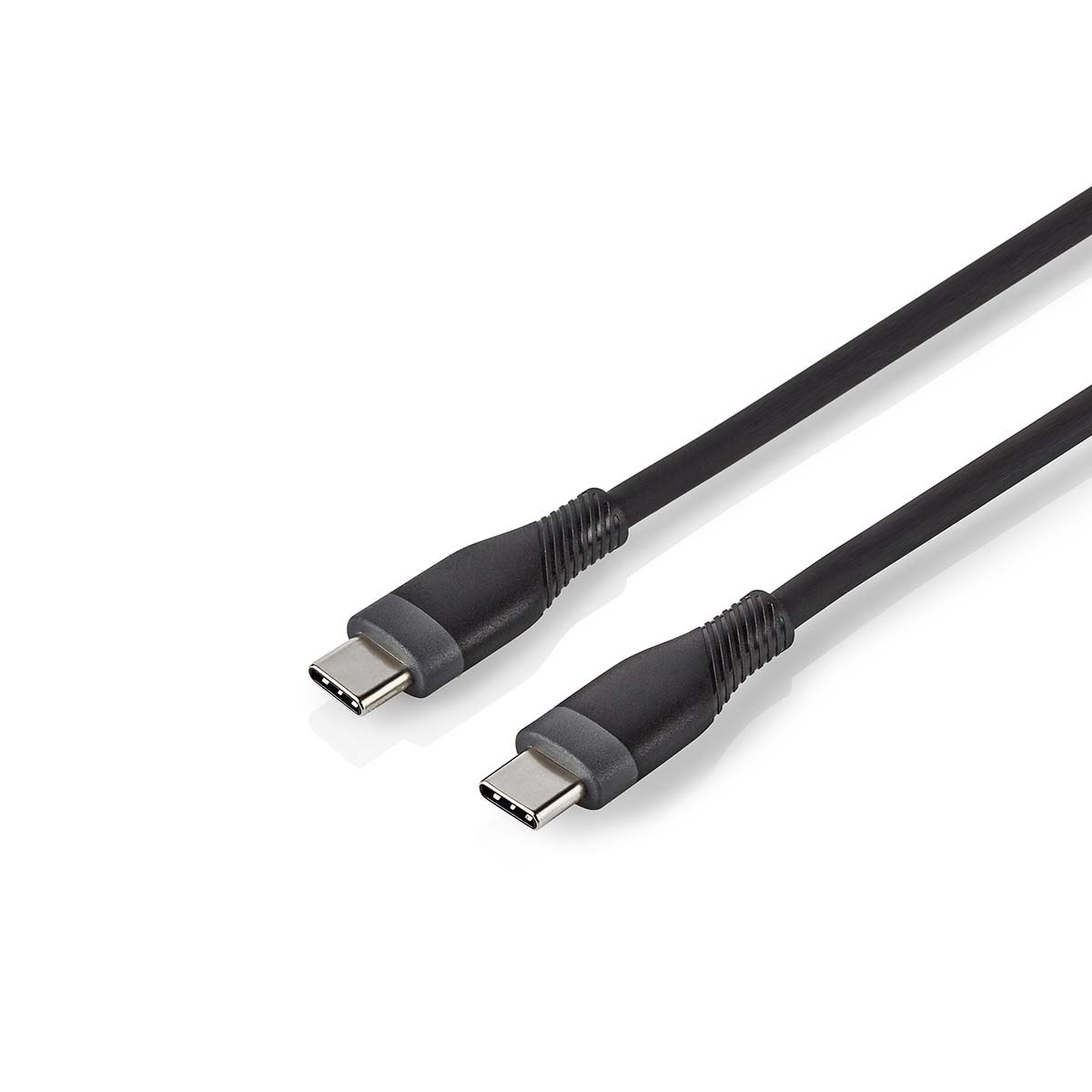 Nedis USB-C naar USB-C siliconen kabel - USB2.0 - PD 60W / zwart - 1,5 meter - Afbeelding 3