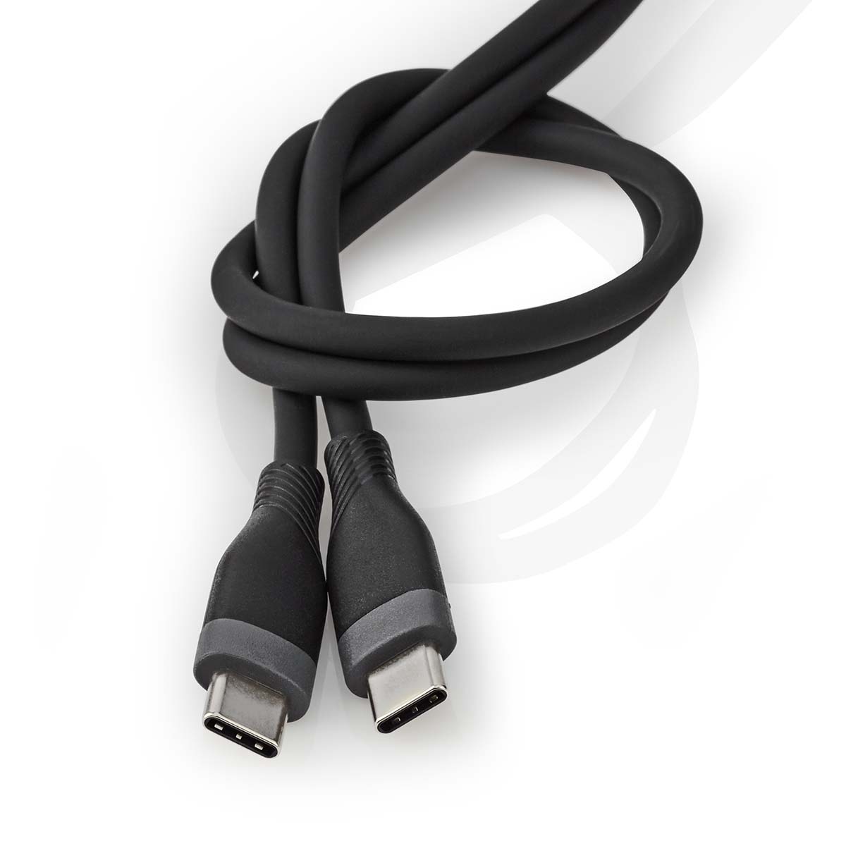 Nedis USB-C naar USB-C siliconen kabel - USB2.0 - PD 60W / zwart - 1,5 meter - Afbeelding 5