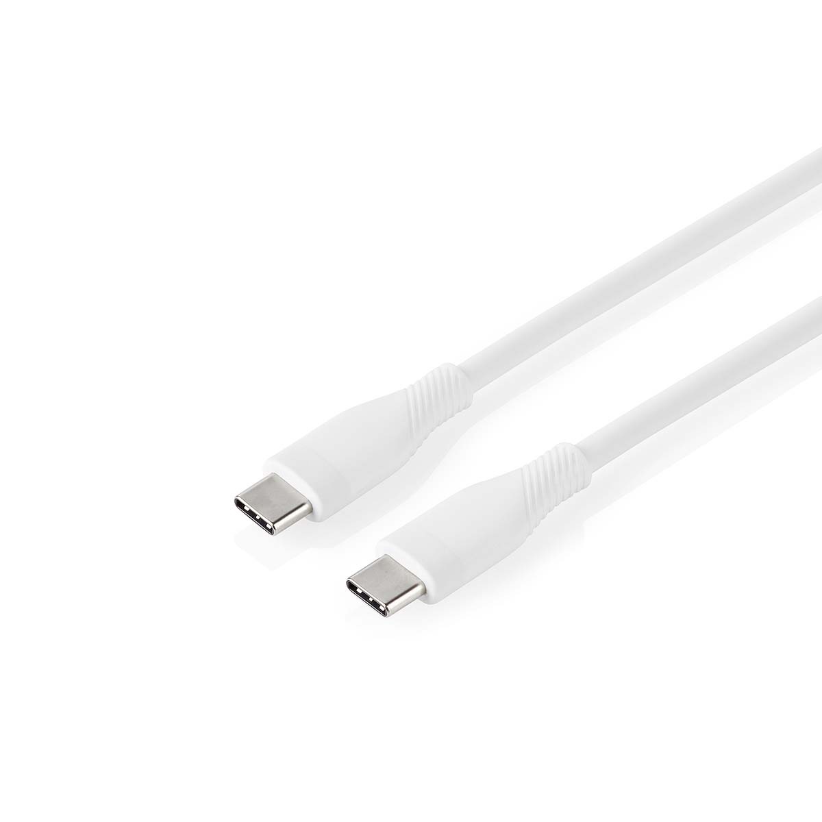 Nedis USB-C naar USB-C siliconen kabel - USB2.0 - PD 60W / wit - 1,5 meter - Afbeelding 3