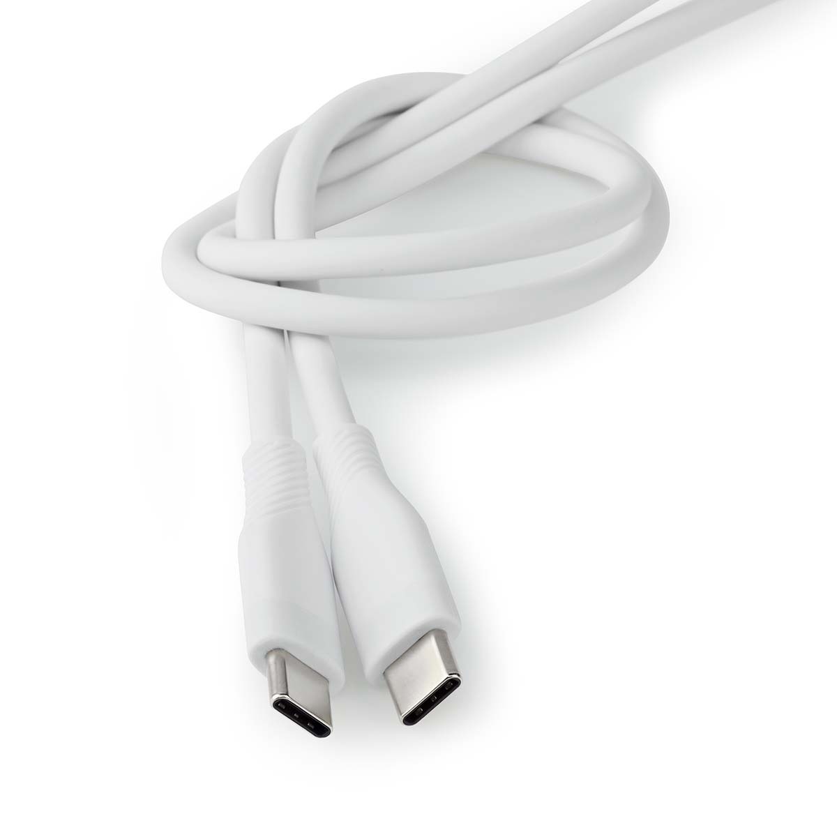 Nedis USB-C naar USB-C siliconen kabel - USB2.0 - PD 60W / wit - 1,5 meter - Afbeelding 5