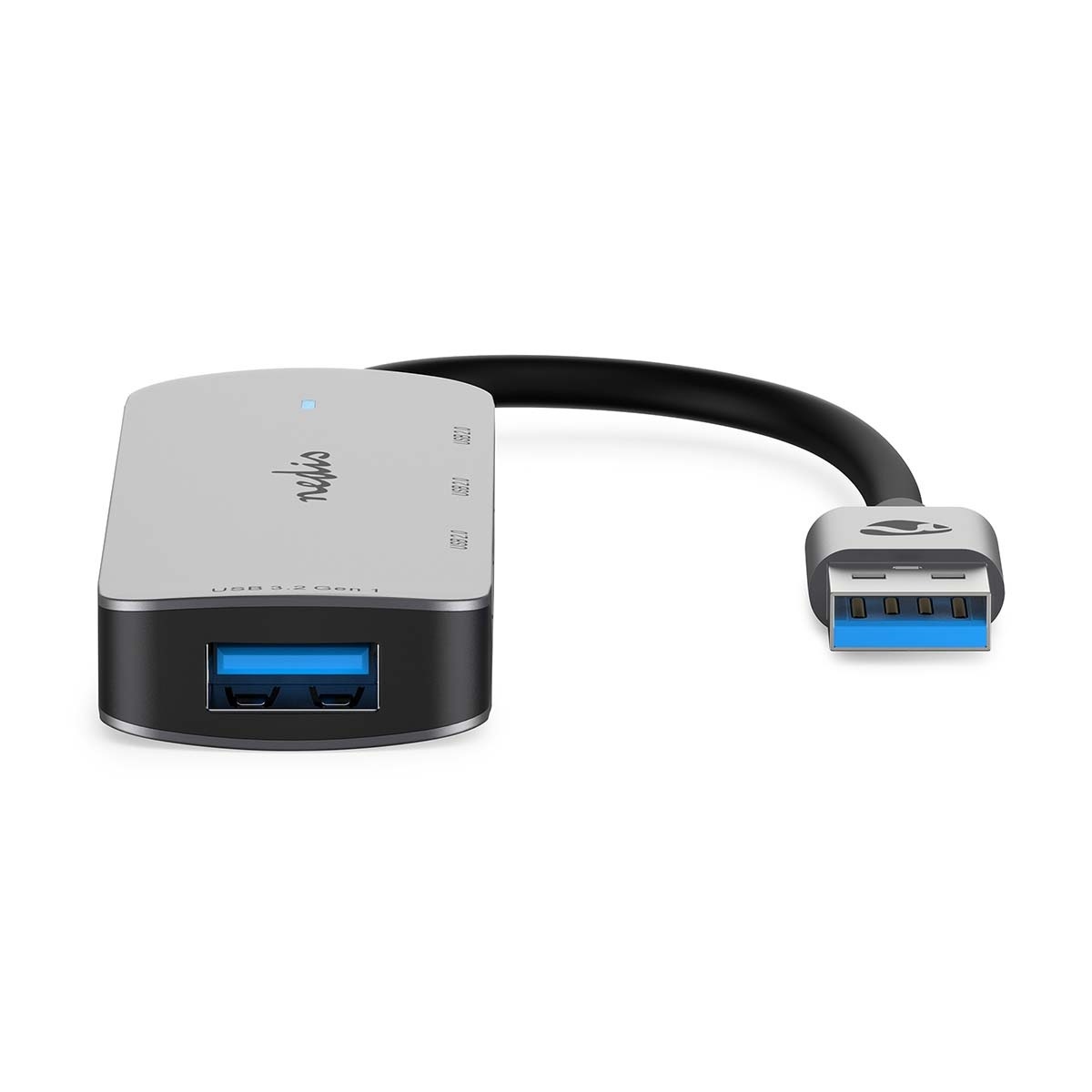 Nedis USB hub met 4 poorten - USB2.0/USB3.0 - busgevoed / grijs - 0,10 meter - Afbeelding 3