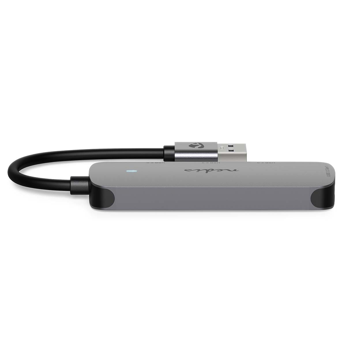 Nedis USB hub met 4 poorten - USB2.0/USB3.0 - busgevoed / grijs - 0,10 meter - Afbeelding 4