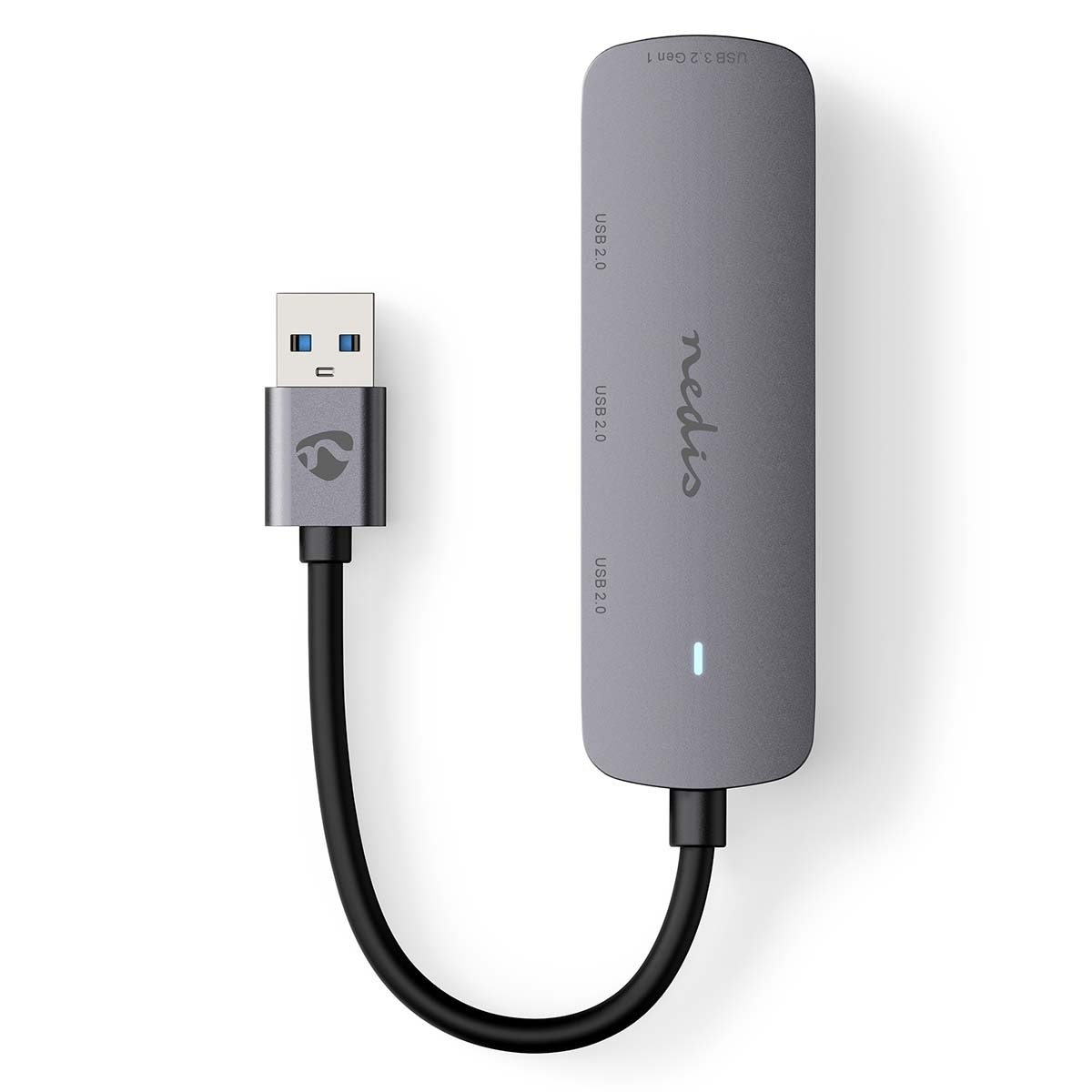 Nedis USB hub met 4 poorten - USB2.0/USB3.0 - busgevoed / grijs - 0,10 meter - Afbeelding 5