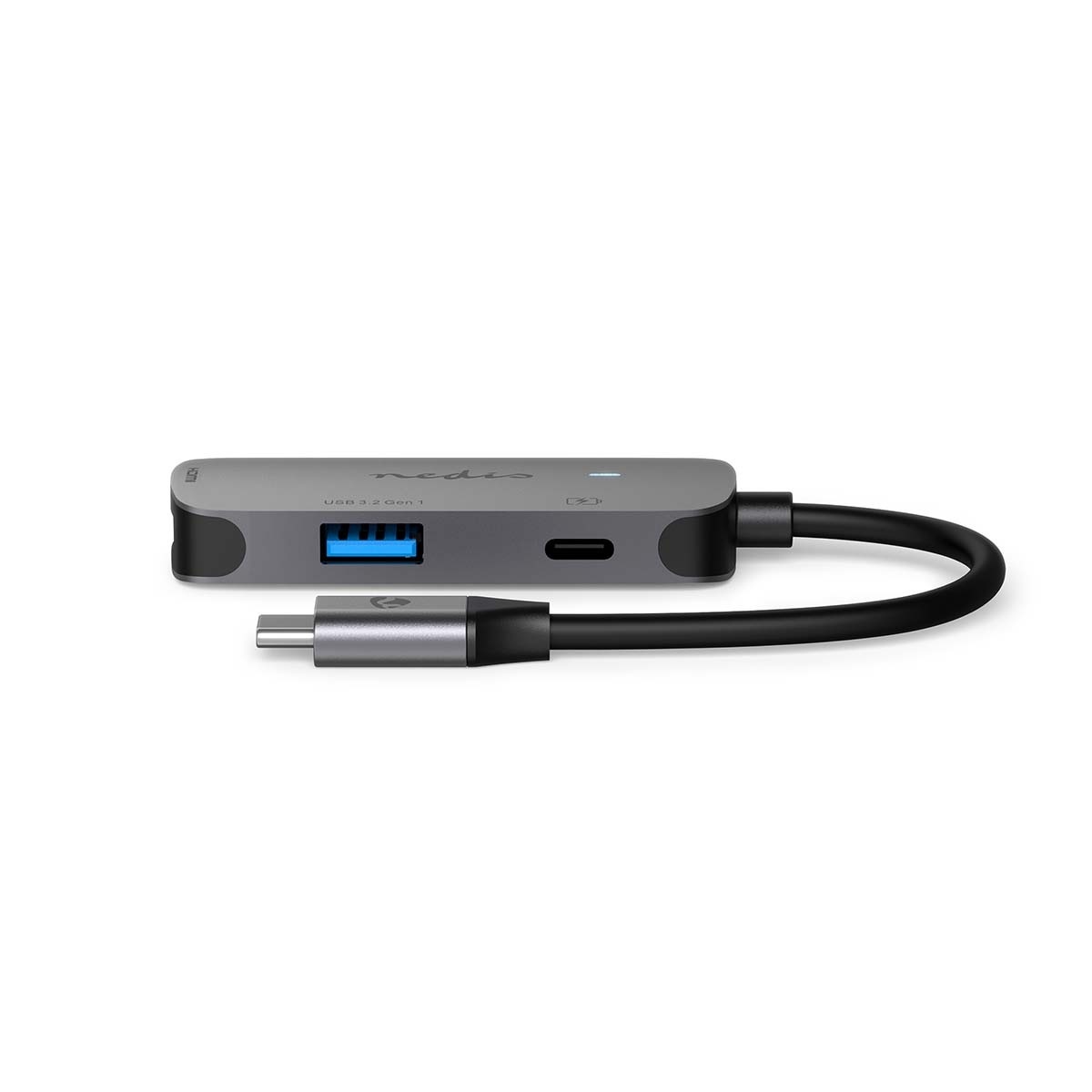 Nedis USB-C naar HDMI 4K 30Hz, USB-A en USB-C PD 100W adapter / grijs - 0,10 meter - Afbeelding 3