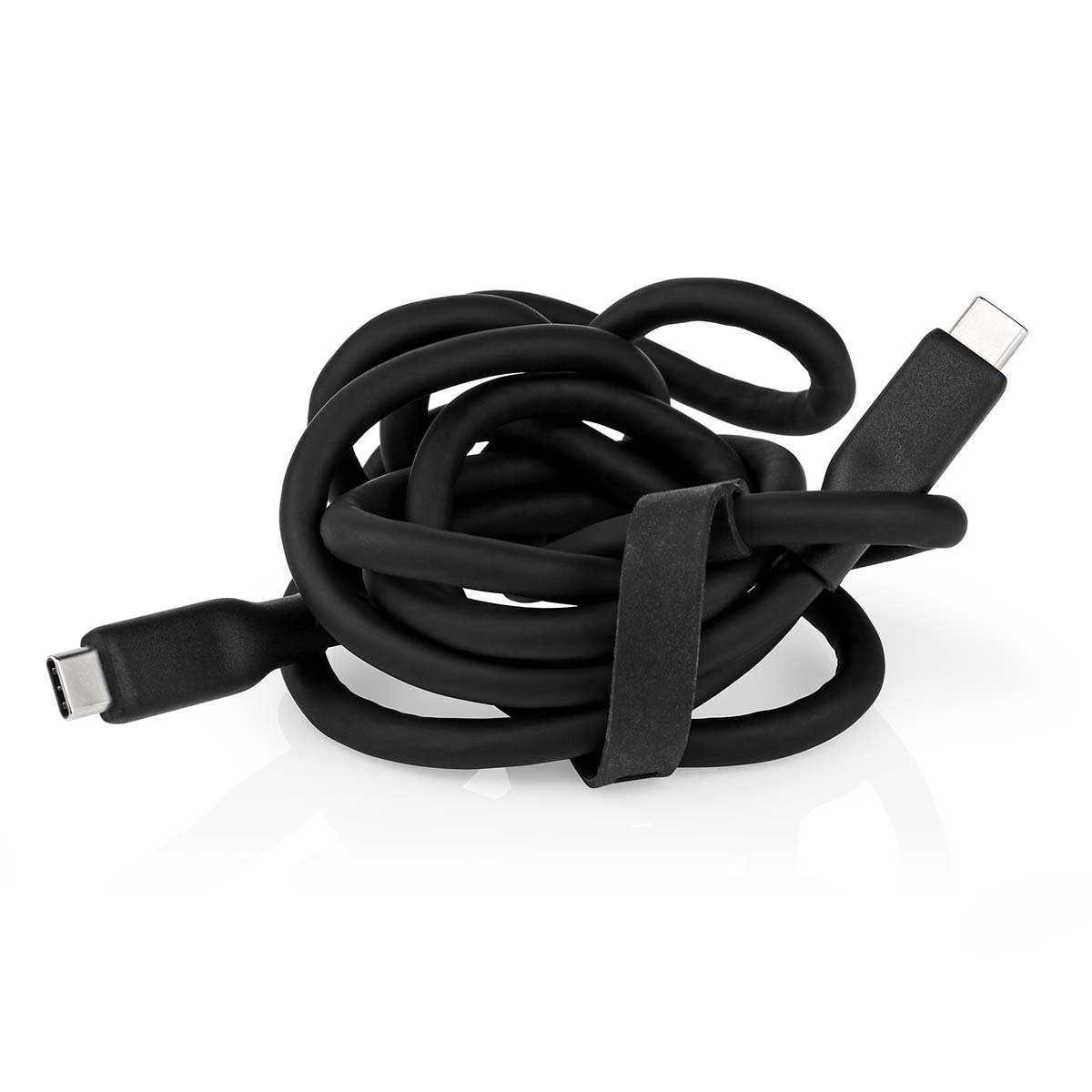 Nedis USB-C naar USB-C siliconen kabel - USB3.0 - PD 60W - 8K 30Hz / zwart - 1,5 meter - Afbeelding 4